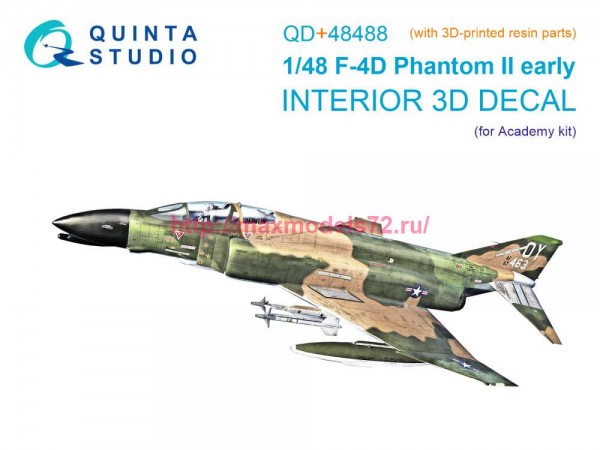 QD+48488   3D Декаль интерьера для F-4D early Phantom II (Academy) (с 3D-печатными деталями) (thumb85133)